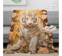 RJAVAGFZL 3D Printed White tiger Thermal Blanket Microfiber Warm Thermal Bedding Soft Fantasy art 1 Blanket Machine Washable No Shedding for Men Women Kids Households 80×90inch(200x230cm)