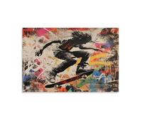 RJAVAGFZL Skateboarding Print, Canvas Wall Art, Pictures for Living Room And Bedroom, Prints for Special Occasions 20x30inch(50x75cm)
