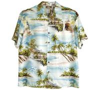 RJC Men's Paradise Island Surf Aloha Shirt - blue - S