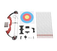 RjcdOPL Compound Bow and Arrow Set, Adjustable 16-29lbs Draw Weight, 12 Arrows with Accessories, Right-Handed Archery Kit for Teenagers, Adults, Beginners, Target Practice & Training (Red)