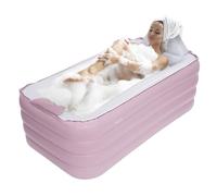 RjcdOPL Inflatable Portable Foldable Freestanding Bathtub, Large PVC Soaking Tub with Electric Air Pump, Zipper Cover & Drain Hose, Foldable Carry, Home Spa for Adults & Families