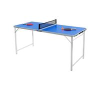 RjcdOPL Midsize Folding Table Tennis Table, Portable Ping Pong Table with 2 Paddles & 3 Balls, Aluminium Alloy Frame, Foldable & Easy to Assemble, Indoor/Outdoor, Family & School Use