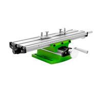 RjcdOPL Milling Table, Adjustable X-Y Slide Table 31 x 9cm, Aluminium Alloy 2-Axis Cross Sliding Worktable, Compact Multifunction Bench for Mini Table Drills and Hobby Workshops