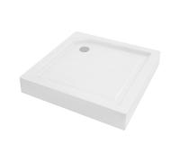 RjcdOPL Shower Base Tray, 850 x 850 x 140 mm, Square White Bathroom Tray, ABS and Acrylic, Efficient Drainage with Pipe, Adjustable Legs, for Shower Enclosure, Bathroom, Hotel