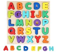 RJFUJP Alphabet Puzzle, Wooden Alphabet Letters, ABC Toys, Alphabet Blocks, Knob Jigsaw Blocks Early Learning Educational Toy Gift for 1 2 3 Year Old Toddler Baby Kids