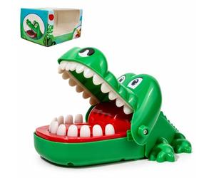 RJFUJP Crocodile Dentist Game, Interactive Crocodile Toy for Family Fun, Educational Play Activity for Young Users, Complete Set with Storage Box