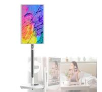 RJHJK Portable TV, FHD Smart Display, Large Screen Rolling TV with Adjustable Stand, USB/HDMI/Type-C Port, All-in-One Home Entertainment Center, 8+128GB Storage 21.5Inch