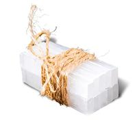 RJINGSHI 10 Pcs Selenite Sticks with Jute Rope, 2" Natural Raw White Crystal Wands (1.96-2.36") for Crystal Charging & Cleansing, Pocket Reiki Healing Stones, Wicca Altar Decor, Metaphysical Gifts