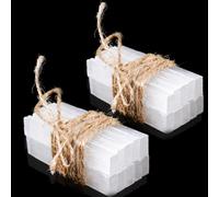 RJINGSHI 20 Pcs Selenite Sticks with Jute Rope, 2" Natural Raw White Crystal Wands (1.96-2.36") for Crystal Charging & Cleansing, Pocket Reiki Healing Stones, Wicca Altar Decor, Metaphysical Gifts