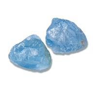 RJINGSHI 2pcs Raw Celestine Crystal Stone Natural Rough Gemstone Unpolished Healing Crystal Specimen Spiritual for Polishing, Sanding, DIY, Decor, Reiki, Collection, Crafts (1.5-2 inches)