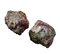 RJINGSHI 2pcs Raw Dragonblood Stone Crystal Stone Natural Rough Gemstone Unpolished Healing Crystal Specimen Spiritual for Polishing, Sanding, DIY, Decor, Reiki, Collection, Crafts (1.5-2 inches)