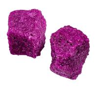 RJINGSHI 2pcs Raw Ruby Crystal Stone Natural Rough Gemstone Unpolished Healing Crystal Specimen Spiritual for Polishing, Sanding, DIY, Decor, Reiki, Collection, Crafts (1.5-2 inches)