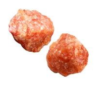 RJINGSHI 2pcs Raw Sunstone Crystal Stone Natural Rough Gemstone Unpolished Healing Crystal Specimen Spiritual for Polishing, Sanding, DIY, Decor, Reiki, Collection, Crafts (1.5-2 inches)