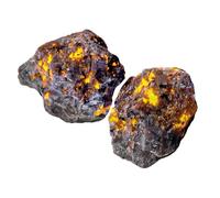 RJINGSHI 2pcs Raw Yooperlite Crystal Stone Natural Rough Gemstone Unpolished Healing Crystal Specimen Spiritual for Polishing, Sanding, DIY, Decor, Reiki, Collection, Crafts (1.5-2 inches)