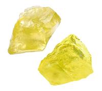 RJINGSHI Citrine Raw Crystal Stone,1.5-2" Natural Rough Gemstone Unpolished Healing Crystal Specimen Spiritual for Tumbling, Sanding, DIY, Decor, Reiki, Collection, Crafts-2pcs