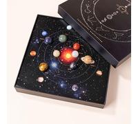 RJINGSHI Crystals and Healing Stones Solar System 8 Planets Exploration Toys Education Gift for Youth Adults Educational Space Toy Chakra Reiki Gemstones Ball Set Home Office Desk Decorations