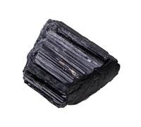 RJINGSHI Raw Black Tourmaline Crystal Stone Natural Rough Gemstone Unpolished Healing Crystal Specimen Spiritual for Polishing, Sanding, DIY, Decor, Reiki, Collection, Crafts (1.5-2 inches)