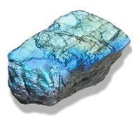 RJINGSHI Raw Labradorite Crystal Stone Natural Rough Gemstone Unpolished Healing Crystal Specimen Spiritual for Polishing, Sanding, DIY, Decor, Reiki, Collection, Crafts (1.5-2 inches)