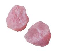 RJINGSHI Raw Rose Quartz Crystal Stone Natural Rough Gemstone Unpolished Healing Crystal Specimen Spiritual for Polishing, Sanding, DIY, Decor, Reiki, Collection, Crafts (1.5-2 inches)
