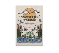 RJKAMUE Print Married Couple,together Till We Croak Personalized Frog Retro Poster Poster, Decorative Painting Canvas Wall Art Trendy Print For Bedroom Living Room24x36inch(60x90cm) Unframe-style