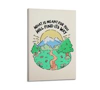 RJKAMUE What Is Meant Fou You Will Find It's Way Posterfunny Animals Poster, Decorative Painting Canvas Wall Art Trendy Print For Bedroom Living Room08x12inch(20x30cm) Frame-style-1