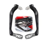 RJKZX Clutch Handlebar Protector Handlebar Carbon Fiber Brake Clutch Levers Protector Guard Aluminum for Y-AMAHA YZF-R1 YZF-R3 YZF-R6 YZF-R15 YZF-R25 2000 2001 2002-2021 2022 2023(Grey)