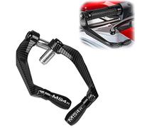 RJKZX Clutch Handlebar Protector Motorcycle Handlebar Brake Clutch Levers Protector Guard Aluminum for Ducati MS4 MS4R MS 4R R 2001 2002 2003 2004 2005 2006(Black- Silver)
