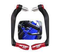 RJKZX Clutch Handlebar Protector Motorcycle Universal 22mm Handlebar Grips Guard for H-ONDA XRE300 XRE 300 Brake Clutch Levers Handle Bar Protector(Black- Silver)