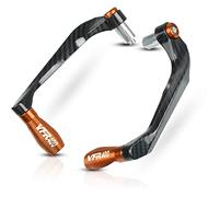 RJKZX Clutch Handlebar Protector Universal 7/8" 22mm Motorcycle Handlebar Brake Clutch Levers Protector Guard for H-ONDA VFR400 VFR 400 NC30 NC 30 1989-1992 CNC(Orange)