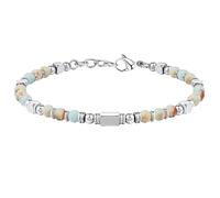 RJLLKD Beaded Bracelet for Womens Girls, Adjustable Natural Stone Healing Crystal Bracelet Gemstone Boho Style Ladies Metal Beaded Bangle Trendy Jewellery Birthday Gift for Mother's Day
