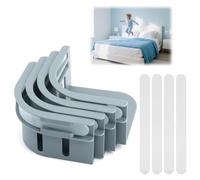RJLLKD Bed Sheet Holder with Lock Strips, 4PCS Bed Sheet Holders for Deep Mattress Heavy Duty Fitted Sheet Clips with Lock Strips, Non-slip Corner Grippers for All Mattress Sizes(Grey)