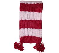 RJM Girls Striped Cerise & Baby Pink Cable Knit Scarf GL177