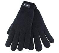Rjm Ladies Knitted Black Thinsulate Lined Gloves Perfect for Winter GL137