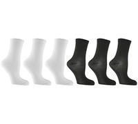 RJM Ladies Plain Ankle Socks Size 4-7 6 Pack Multi
