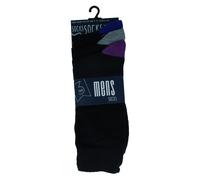 RJM Mens RJM 3 pack Contrast Heel & Toe Socks SK173 - Black/Purple/Grey/Blue - UK 7-11