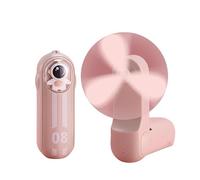 RJMAC Portable Mini Pink Handheld Fan, Foldable & Rechargeable with Night Light, High RPM, Efficient Cooling for Kids Room