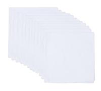 RJMBMUP White Bandana for Tie Dye Party Supplies Plain Solid Cotton Large Headband Head Wrap Handkerchiefs, White, 12 pcs
