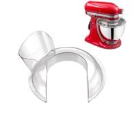 RJP Pouring Shield Compatible with KitchenAid Stand Mixers | Splash Guard for 4.5-5 Quart / 4.3-4.8L Bowls | Dishwasher Safe Mixer Shield with Ingredient Chute & Cleaning Brush | Replacement Mixer Acc