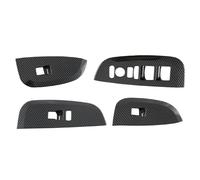 rjpbk 4pcs Car Window Switch Lift Cover Trim,Fit For HRV 2022 2023 Inner Armrest Cover Decoration Carbon Fiber auto window regulator switch panel cover