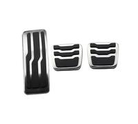 rjpbk Car Pedal Pads Cover,Fit For Ford, Everest Endeavour Raider Ranger 2016-2023 Fuel Brake Pedals Pad Accessories Stainless Steel Automotive interior pedal mat(MT)