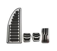 rjpbk Car Pedal Pads,Fit For Ford, Focus 2 3 4 MK2 MK3 MK4 RS ST 2005-2020 Kuga Escape 2009-2022 Stainless Steel Pedals Cover Automotive interior pedal mat(MT with rest pedal)