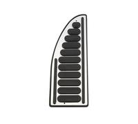rjpbk Car Pedals Cover,Fit For Ford, Everest Endeavour Raider Ranger 2016-2022 Stainless Fuel Brake Pedal Pads Automotive interior pedal mat(1pc rest pedal)