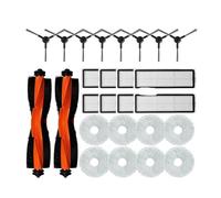 rjpbk Main Side Brushes,Fit For Xiaomi, Robot Vacuum S20+ S10 Plus B108GL B105 B108CN B113CN Spare Cloths Filters Accessories vacuum brushes and filter(Set 8)