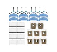 rjpbk Vacuum Cleaner Side Brush,Fit For Midea S5+ Plus/Conga 2299 Ultra Home X-Treme GENESIS, Parts Main Roller vacuum brushes and filter(Set 9)