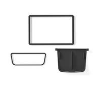 Rjpllrjjyz Center Console Wireless Charger Mat,Screen and Rearview Mirror Protector Frame,Anti-Slip Silicone Protector for Tesla 2021-2023 Model 3 and 2021-2025 Model Y (black)