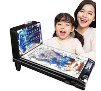 RJPzidK Retro Arcade Game Desktop Pinball Machine Electronic Super Marble Arcade Machine Mini Pinball Game with Light Music Scoreboard