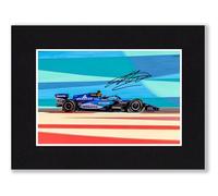 RJR PRINTS Alex Albon - Williams Formula One Signed 8x6 Inch Mounted Photo Print With Pre Printed Signature That Would Make A Great Gift For Any F1 Fan And Is Ready To Be Framed