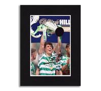RJR PRINTS Arne Engels - Celtic 2026 Scottish Premiership Champions Signed 8x6 Inch Mounted Photo Print With Pre Printed Signature That Would Make A Great Gift For Any Fan And Is Ready To Be Framed.