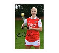 RJR PRINTS Beth Mead - Arsenal Ladies Signed 6X4 Inch Photo With Print Pre Printed Signature Football Autograph Gift Artwok Wall Art