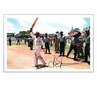 RJR PRINTS Brian Lara - West Indies Cricket Signed 6X4 Inch Photo Print Pre Printed Signature Autograph Gift